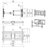 SyncMount - Double Stud 43"-90" Full Motion TV Wall Mount, VESA 600x400 UL - - Mounts For Less