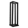 TechCraft - 4-Post Fixed-Depth Rack System, 48U, 7.3' Tall, Steel Fabricated, Black - 98-Z-RR4PS48 - Mounts For Less