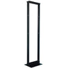 TechCraft - 47U 2-Post Relay Rack, 7.3' Tall, Made of Aluminum, Black - - Mounts For Less