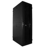 TechCraft - 47U Upgraded Ventilated Server Cabinet, 42" Deep, Glass Door with Lock, Assembled, Black - - Mounts For Less