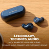 Technics - In-Ear Headphones with Noise Canceling, Microphone and Charging Case, Blue - 78-142077 - Mounts For Less