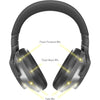 Technics - Wireless Bluetooth Headphones with Noise Reduction, Hi-Res, Integrated Remote Control and Microphone, Black - 78-140053 - Mounts For Less
