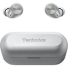 Technics - Wireless Bluetooth In-Ear Headphones with Noise Cancellation, Microphone and Charging Case, Silver - 78-142080 - Mounts For Less