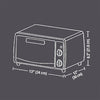 Toastess - Toaster Oven, 4 Slice Capacity, Temperature Control, 1000 Watts, Black - 65-311275 - Mounts For Less