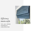 Versaille - Cordless Roman Shade, Caesar Collection, Room Darkening Fabric, Blue (Available in 7 Sizes) - - Mounts For Less