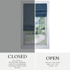 Versaille - Cordless Roman Shade, Caesar Collection, Room Darkening Fabric, Blue (Available in 7 Sizes) - - Mounts For Less