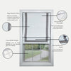 Versaille - Cordless Roman Shade, Valentina Collection, Darkening Fabric, Grey (Available in 7 Sizes) - - Mounts For Less