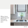 Versaille - Cordless Roman Shade, Valentina Collection, Darkening Fabric, Grey (Available in 7 Sizes) - - Mounts For Less