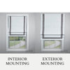 Versaille - Cordless Roman Shade, Valentina Collection, Darkening Fabric, Grey (Available in 7 Sizes) - - Mounts For Less