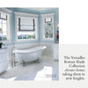 Versaille - Cordless Roman Shade, Valentina Collection, Darkening Fabric, Grey (Available in 7 Sizes) - - Mounts For Less