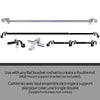Versaille - Double-Up Curtain Rod, Adjustable Length, Silver (2 Sizes Available) - - Mounts For Less