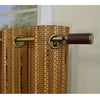 Versailles - 2 Bamboo Grommet Top Curtain Panels, Brass Grommets, 48" x 24", Honey Brown - - Mounts For Less
