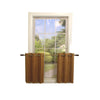 Versailles - 2 Bamboo Grommet Top Curtain Panels, Brass Grommets, 48" x 24", Honey Brown - - Mounts For Less