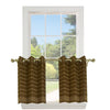 Versailles - 2 Bamboo Grommet Top Curtain Panels, Brass Grommets, 48" x 24", Walnut - - Mounts For Less