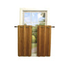 Versailles - 2 Bamboo Grommet Top Curtain Panels, Brass Grommets, 48" x 36", Honey Brown - - Mounts For Less