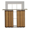 Versailles - 2 Ring Top Bamboo Curtain Panels, Brass Grommets, 48" x 36", Brown - - Mounts For Less