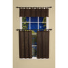 Versailles - 2 Ring Top Bamboo Curtain Panels, Brass Grommets, 48" x 36", Espresso - - Mounts For Less