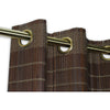 Versailles - Bamboo Grommet Top Valance, Brass Grommets, 72" x 12", Walnut - - Mounts For Less