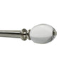 Versailles - Crystale Egg Finial Curtain Rod Set, Adjustable Length, Silver (2 Sizes Available) - - Mounts For Less