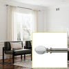 Versailles - Crystale Egg Finial Curtain Rod Set, Adjustable Length, Silver (2 Sizes Available) - - Mounts For Less