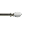 Versailles - Crystale Egg Finial Curtain Rod Set, Adjustable Length, Silver (2 Sizes Available) - - Mounts For Less
