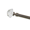 Versailles - Crystale Gem Finial Curtain Rod Set, Adjustable Length, Silver (2 Sizes Available) - - Mounts For Less