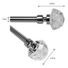 Versailles - Crystale Gem Finial Curtain Rod Set, Adjustable Length, Silver (2 Sizes Available) - - Mounts For Less