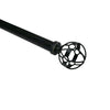 Versailles - Esencial Atlas Curtain Rod Set, Adjustable Length, Black (2 Sizes Available) - - Mounts For Less