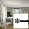 Versailles - Esencial Atlas Curtain Rod Set, Adjustable Length, Black (2 Sizes Available) - - Mounts For Less