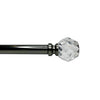 Versailles - Esencial Facet Curtain Rod Set, Adjustable Length, Black (2 Sizes Available) - - Mounts For Less