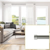 Versailles - Esencial Kepi Curtain Rod Set, Adjustable Length, Silver (2 Sizes Available) - - Mounts For Less