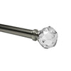 Versailles - Essential Facet Curtain Rod Set, Adjustable Length, Silver (2 Sizes Available) - - Mounts For Less