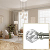 Versailles - Essential Facet Curtain Rod Set, Adjustable Length, Silver (2 Sizes Available) - - Mounts For Less