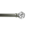 Versailles - Essential Facet Curtain Rod Set, Adjustable Length, Silver (2 Sizes Available) - - Mounts For Less