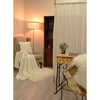 Versailles - Faux Linen Privacy Panel, 42" x 72", Adjustable Height, Off-White - - Mounts For Less