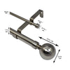 Versailles - Imperial Ball Double Curtain Rod Set, Adjustable Length, Silver (Available in 2 Sizes) - - Mounts For Less