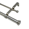 Versailles - Imperial Corona Double Curtain Rod Set, Adjustable Length, Silver (Available in 2 Sizes) - - Mounts For Less
