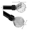 Versailles - Imperial Dew Drop Curtain Rod Set, Adjustable Length, Silver (2 Sizes Available) - - Mounts For Less