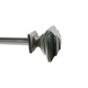 Versailles - Industria Stacked Curtain Rod Set, Adjustable Length, Silver (2 Sizes Available) - - Mounts For Less
