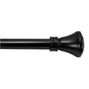 Versailles - Lexington Flare Curtain Rod Set, Adjustable Length, Black (3 Sizes Available) - - Mounts For Less