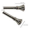 Versailles - Lexington Flare Curtain Rod Set, Adjustable Length, Silver (3 Sizes Available) - - Mounts For Less