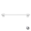 Versailles - Magnetic Curtain Rod, Adjustable Length from 15" to 28", White - - Mounts For Less