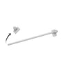 Versailles - Magnetic Curtain Rod, Adjustable Length from 15" to 28", White - - Mounts For Less