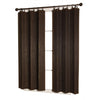 Versailles - Ring Top Bamboo Curtain Panel, Brass Grommets, 40" x 63", Espresso - - Mounts For Less