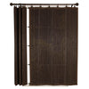 Versailles - Ring Top Bamboo Curtain Panel, Brass Grommets, 40" x 63", Espresso - - Mounts For Less