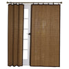 Versailles - Ring Top Bamboo Curtain Panel, Brass Grommets, 40" x 84", Brown - - Mounts For Less
