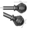 Versailles - Scencillo Circa Curtain Rod Set, Adjustable Length, Silver (2 Sizes Available) - - Mounts For Less