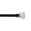 Versailles - Scencillo Tulip Curtain Rod Set, Adjustable Length, Black (2 Sizes Available) - - Mounts For Less