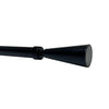 Versailles - Sculpted Cone Finial Curtain Rod Set, Adjustable Length, Black (2 Sizes Available) - - Mounts For Less