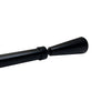 Versailles - Sculpted Cone Finial Curtain Rod Set, Adjustable Length, Black (2 Sizes Available) - - Mounts For Less
